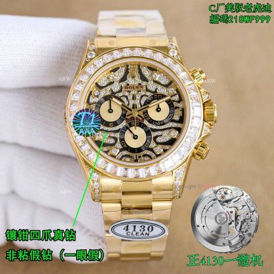 Clean Factory Rolex Daytona 4130 Tiger pattern Face Watch  